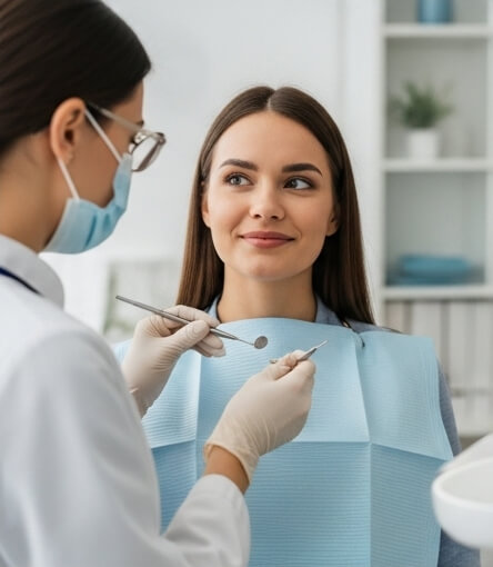 Women getting tooth pain treatment - Emergency dentist Claygate